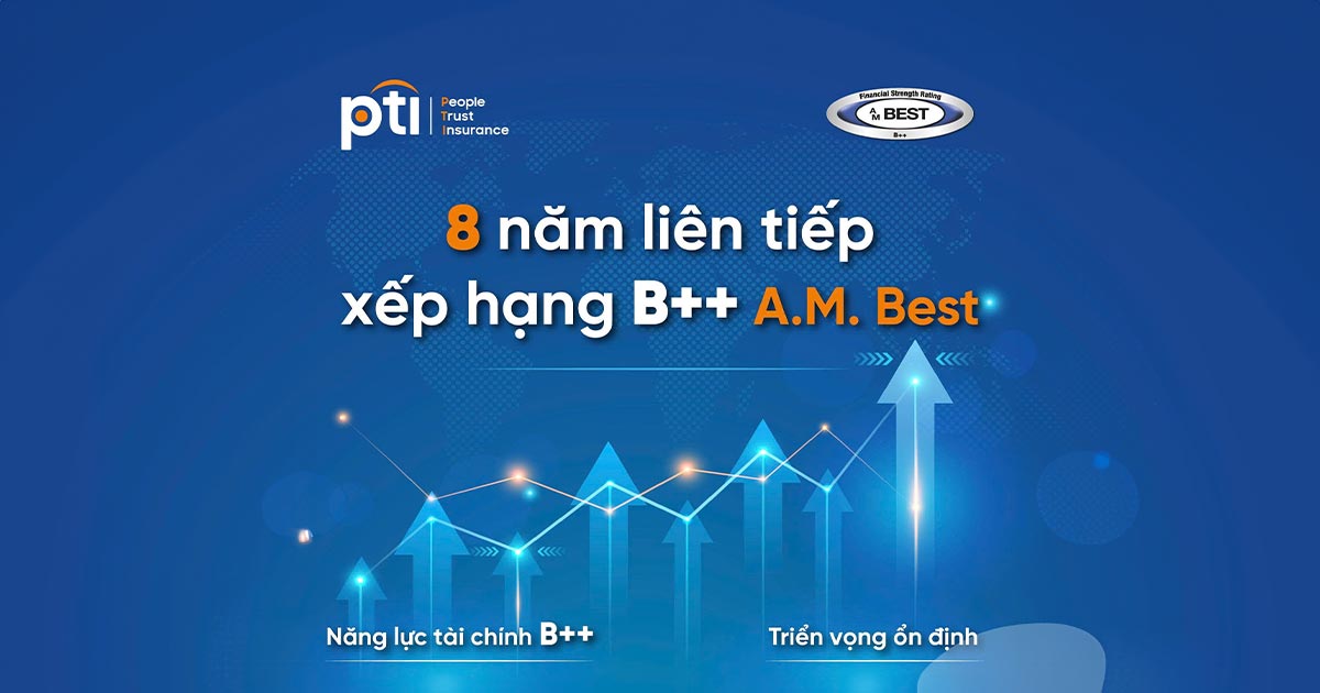 Không chỉ là một con số, 8 năm liên tiếp duy trì xếp hạng B++ (Tốt) từ A.M. Best là lời khẳng định đanh thép về năng lực tài chính và quản trị rủi ro bền vững của PTI. Bước sang năm 2026 với tâm thế bứt phá, PTI tiếp tục củng cố niềm tin tuyệt đối nơi khách hàng và đối tác, xứng đáng là 'tấm lá chắn' tin cậy cho mọi hành trình
